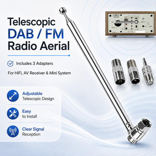 Telescopic dab radio aerial - fm,